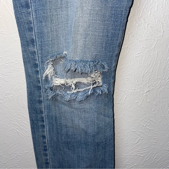 American Eagle Y2K Skinny Kick Distressed Jeans | Size 6 Long Denim - Picture 4 of 13